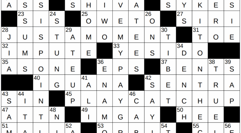 0113 24 NY Times Crossword 13 Jan 24 Saturday NYXCrossword