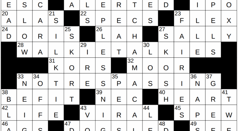 0114 23 NY Times Crossword 14 Jan 23 Saturday NYXCrossword