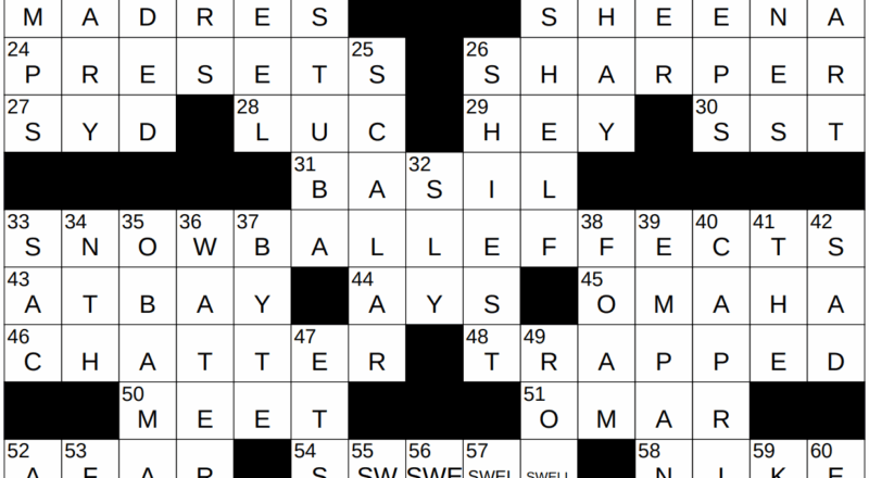 0126 23 NY Times Crossword 26 Jan 23 Thursday NYXCrossword