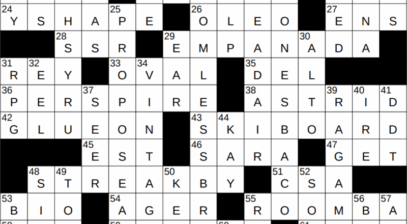 0129 25 NY Times Crossword 29 Jan 25 Wednesday NYXCrossword