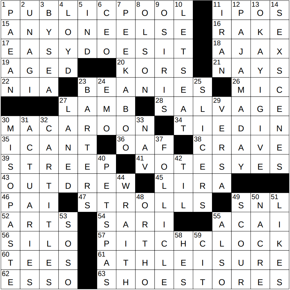 0228 25 NY Times Crossword 28 Feb 25 Friday NYXCrossword
