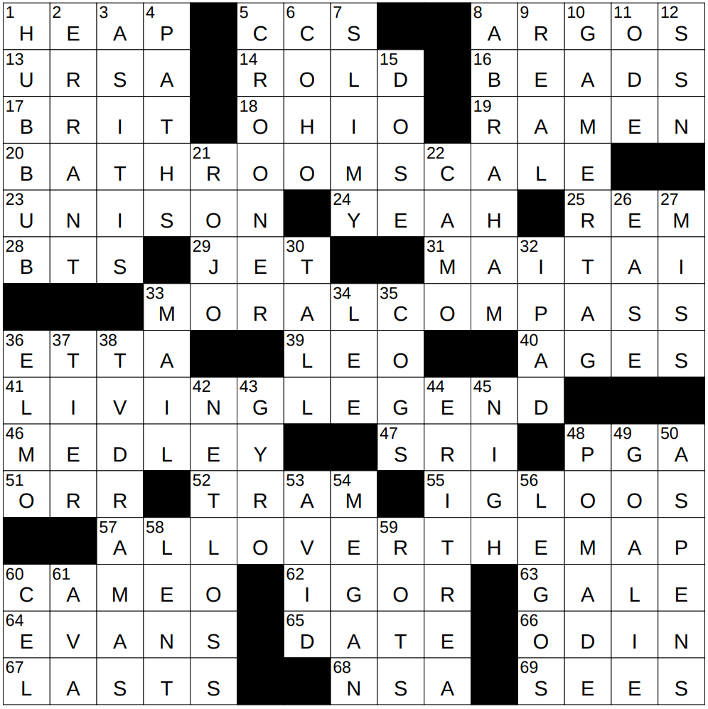 0324 25 NY Times Crossword 24 Mar 25 Monday NYXCrossword
