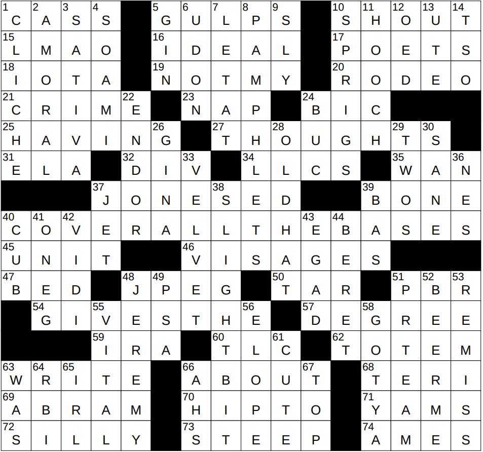 0326 25 NY Times Crossword 26 Mar 25 Wednesday NYXCrossword