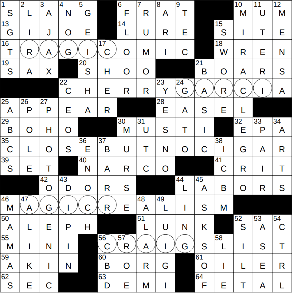 0415 25 NY Times Crossword 15 Apr 25 Tuesday NYXCrossword