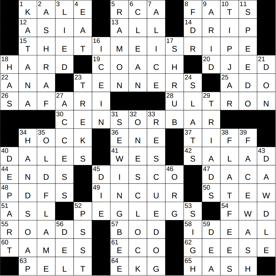 a lot to like nyt crossword