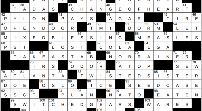 0601 25 NY Times Crossword 1 Jun 25 Sunday NYXCrossword