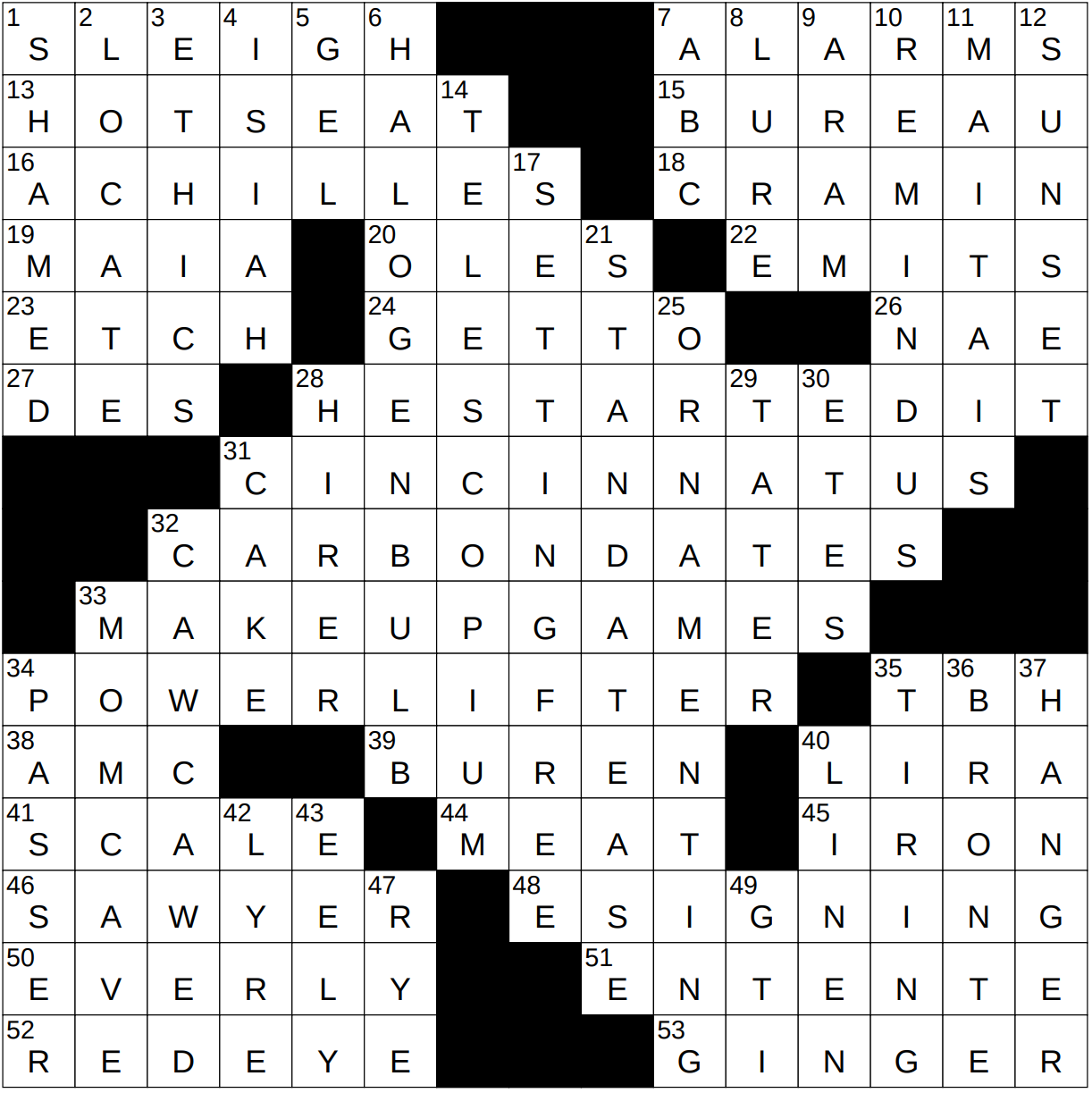0610 23 NY Times Crossword 10 Jun 23 Saturday NYXCrossword