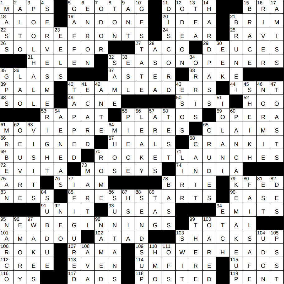 musical finale nyt crossword