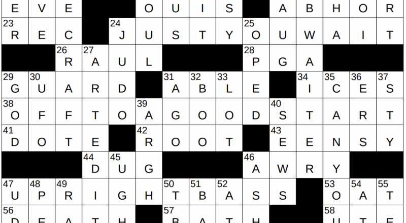 0703 23 NY Times Crossword 3 Jul 23 Monday NYXCrossword