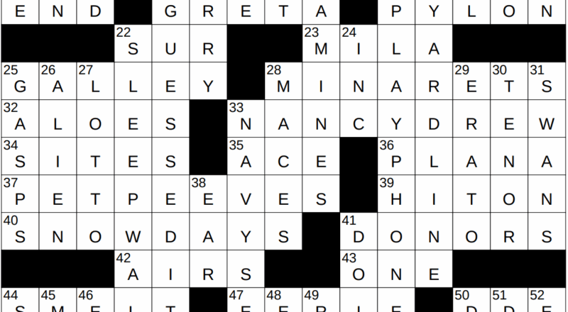 0721 23 NY Times Crossword 21 Jul 23 Friday NYXCrossword