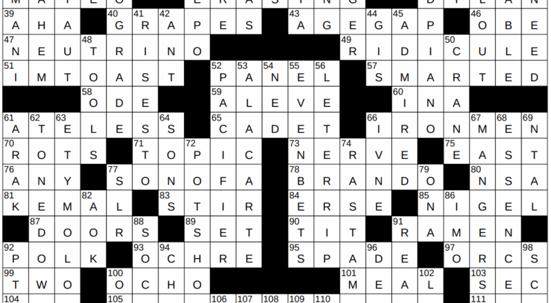 0806 23 NY Times Crossword 6 Aug 23 Sunday NYXCrossword