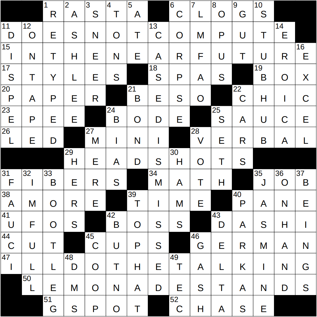 what ooo can mean crossword