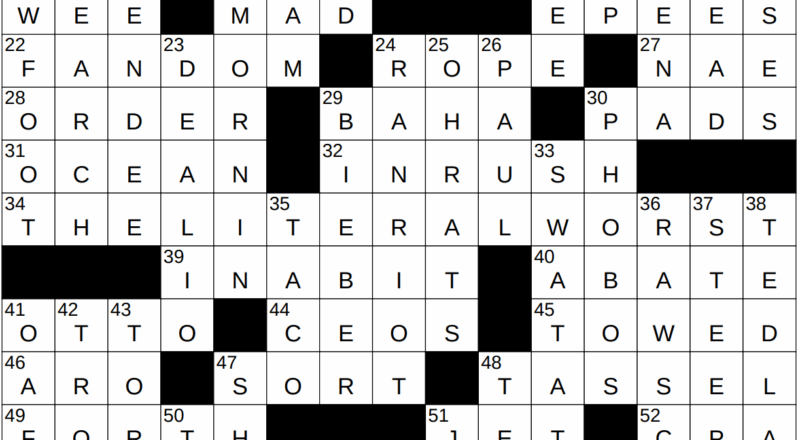 0908 23 NY Times Crossword 8 Sep 23 Friday NYXCrossword