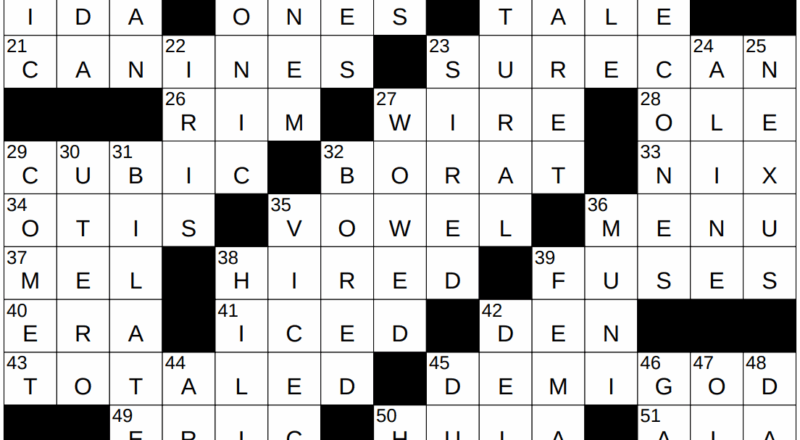 0909 25 NY Times Crossword 9 Sep 25 Tuesday NYXCrossword