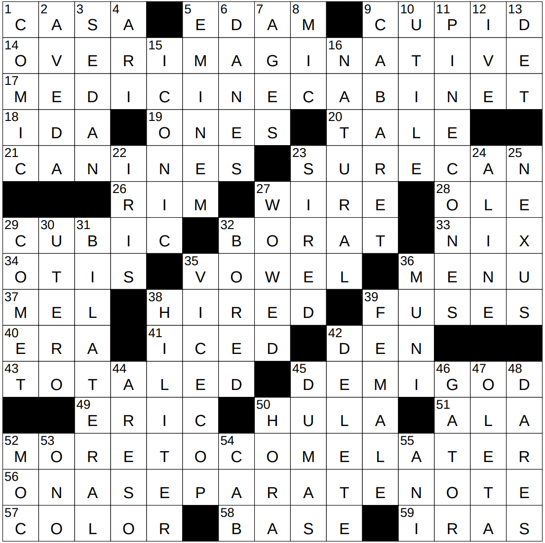 0909 25 NY Times Crossword 9 Sep 25 Tuesday NYXCrossword