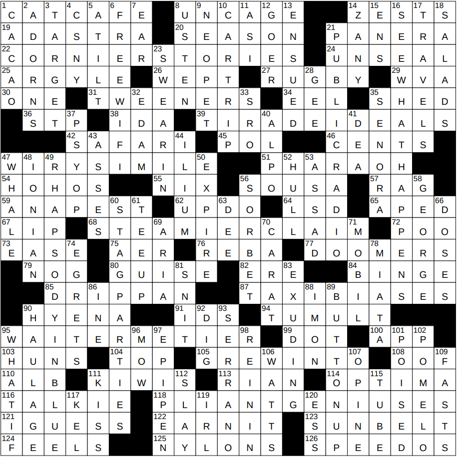 0929 24 NY Times Crossword 29 Sep 24 Sunday NYXCrossword