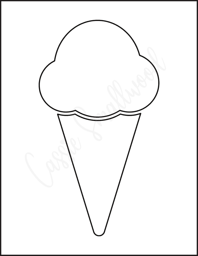 ice cream cone template printable free