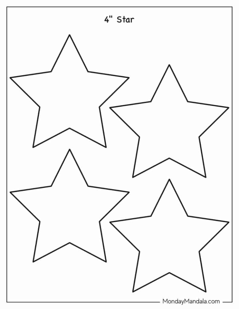 100 Star Templates Free PDF Printables 