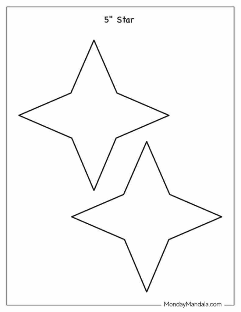 100 Star Templates Free PDF Printables  100 Star Templates Free PDF Printables