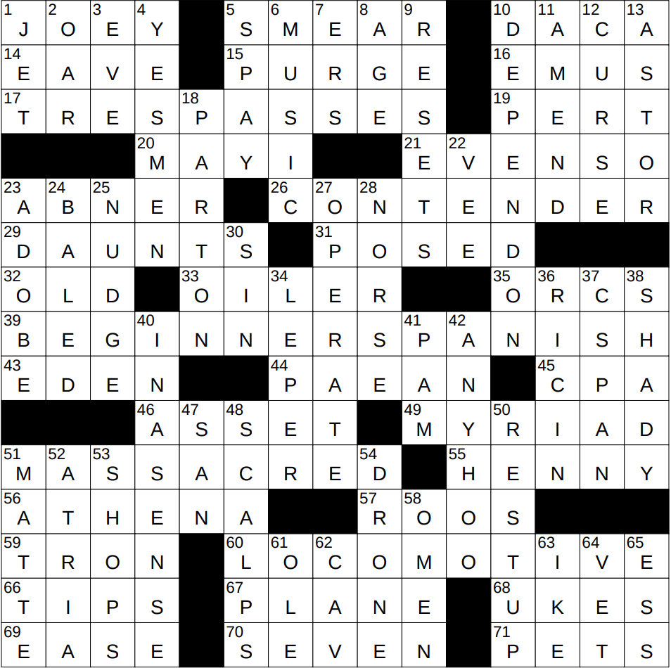 1016 24 NY Times Crossword 16 Oct 24 Wednesday NYXCrossword