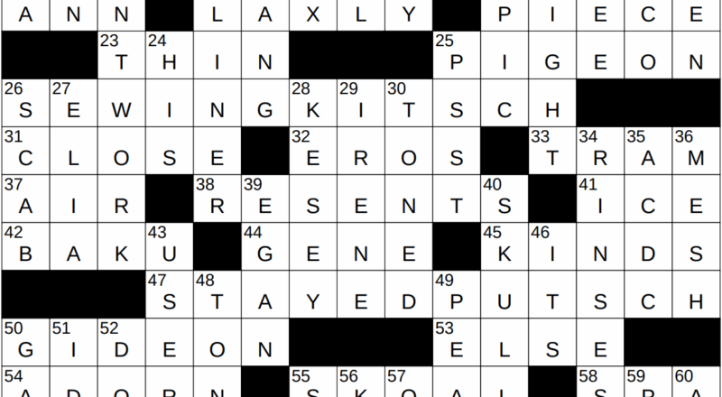 1212 23 NY Times Crossword 12 Dec 23 Tuesday NYXCrossword