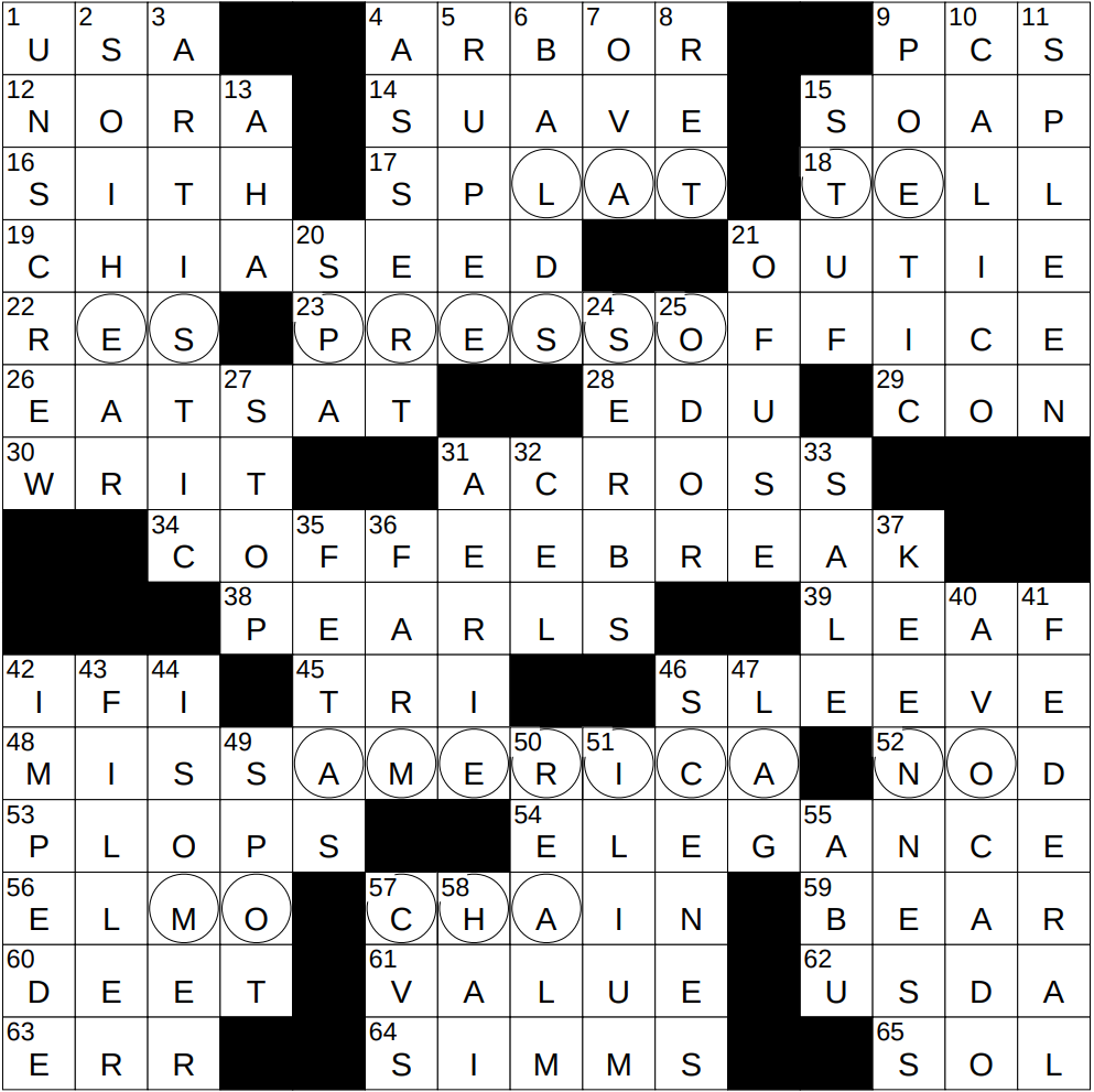 animation frame crossword clue
