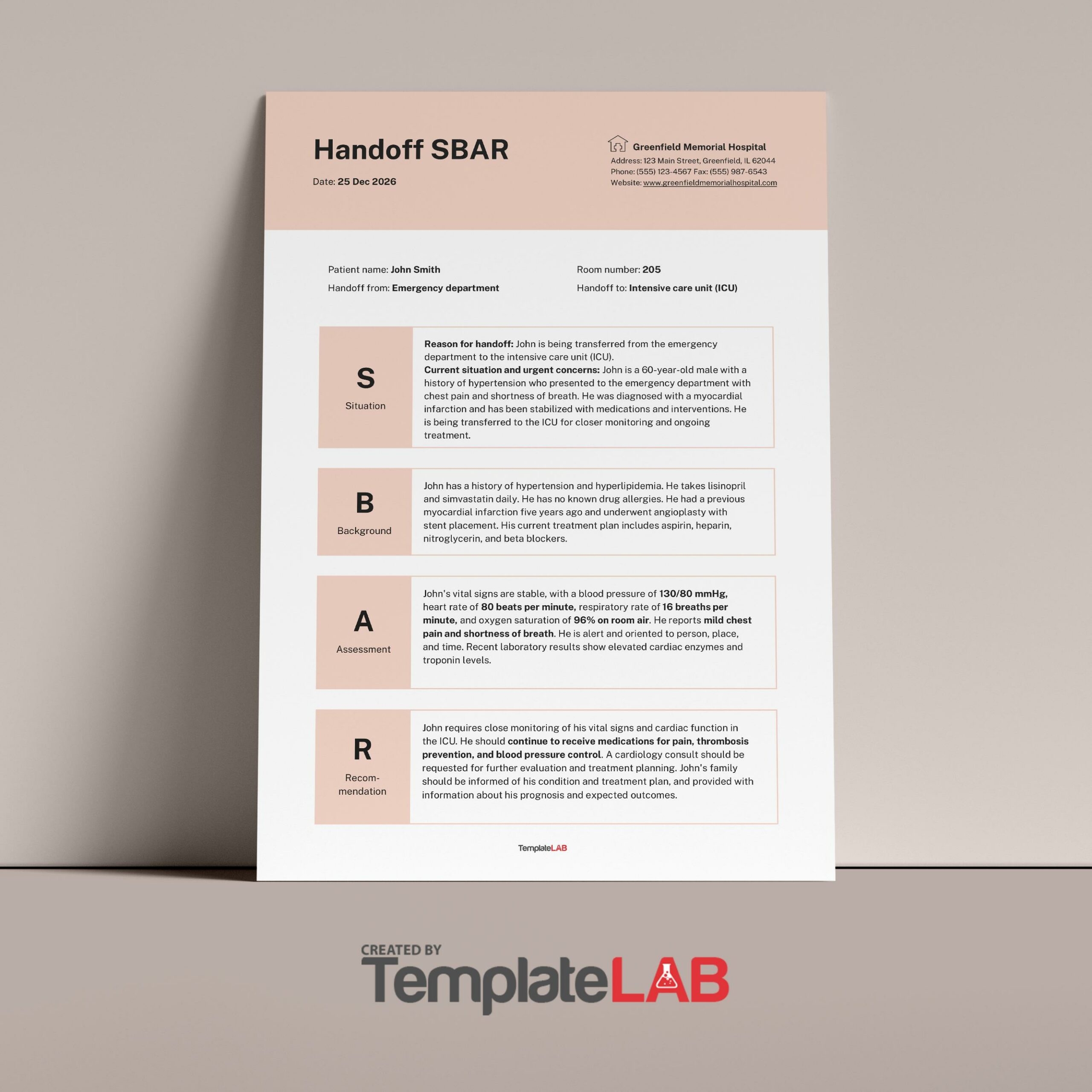 13 Blank SBAR Templates Word PDF TemplateLab