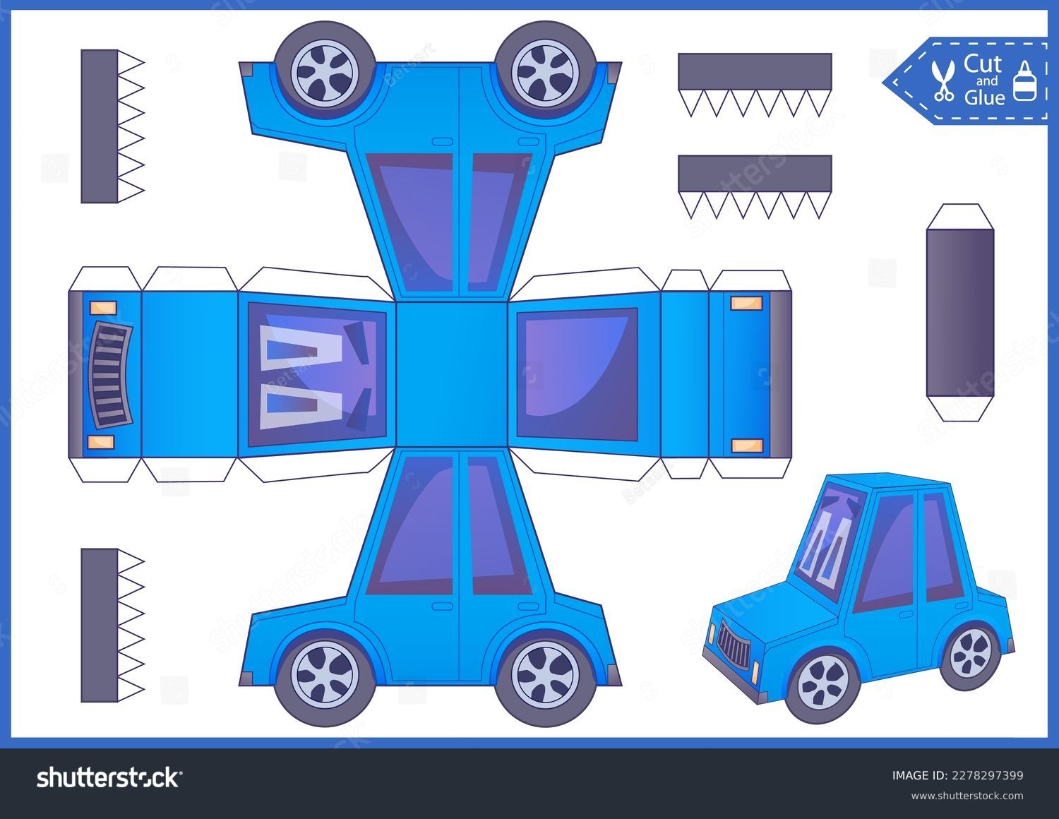 14 Thousand Paper Car Template Royalty Free Images Stock Photos Pictures Shutterstock
