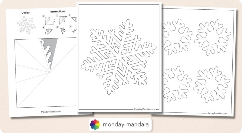 150 Paper Snowflake Templates Free PDF Printables