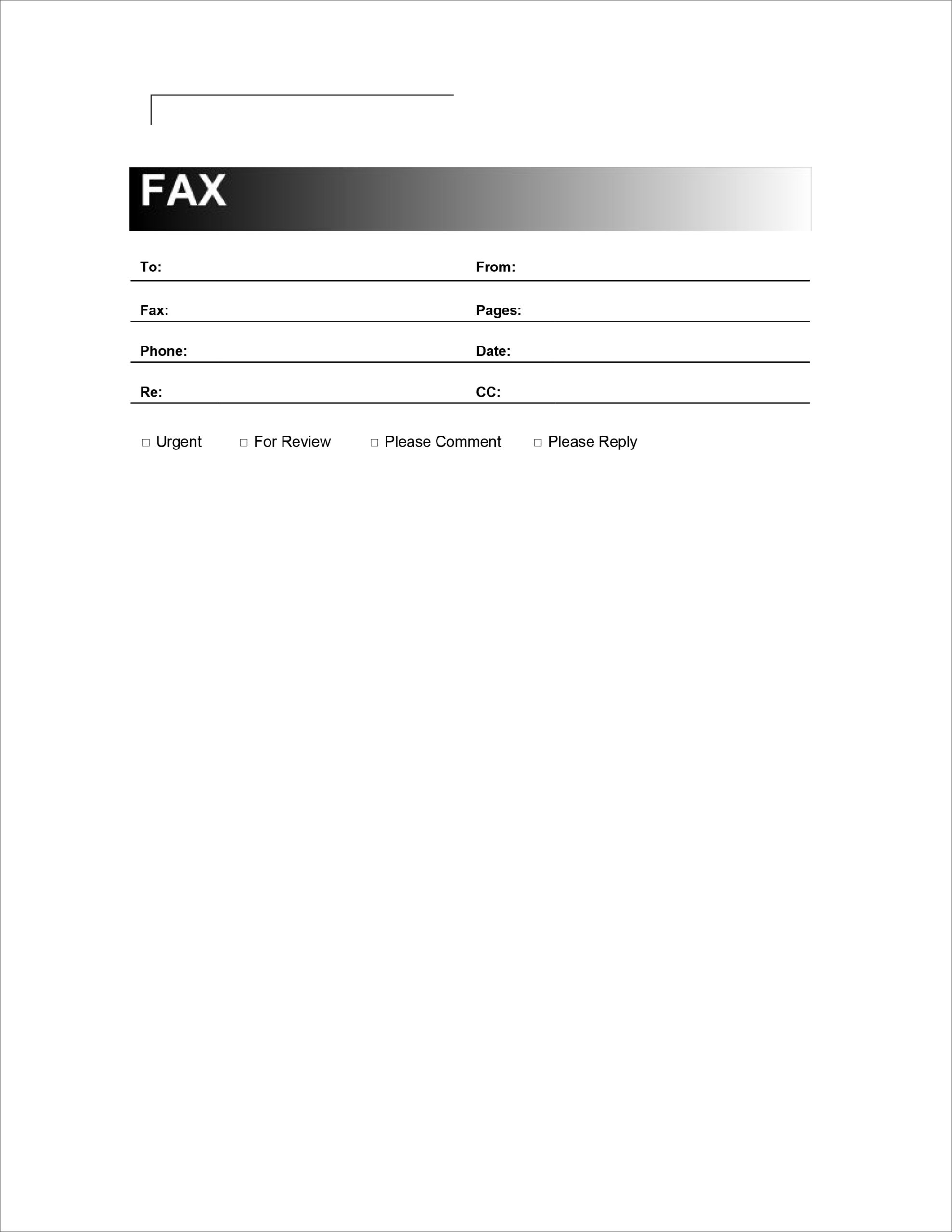 20 Free Printable Fax Cover Sheets And Templates