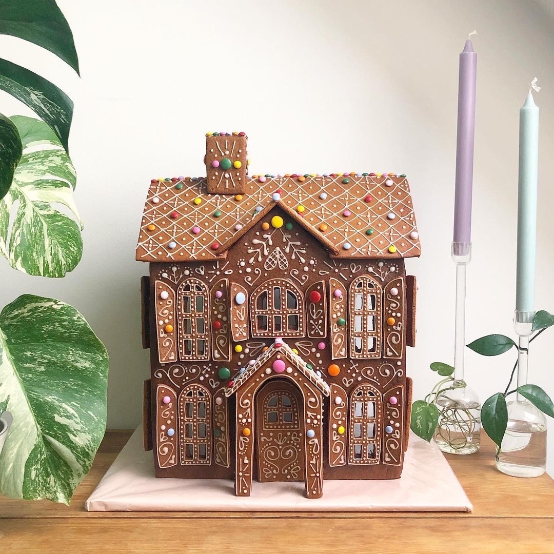 2021 Villa le Gingerbread House Template For Letter Paper north America Standard Size Paper Etsy