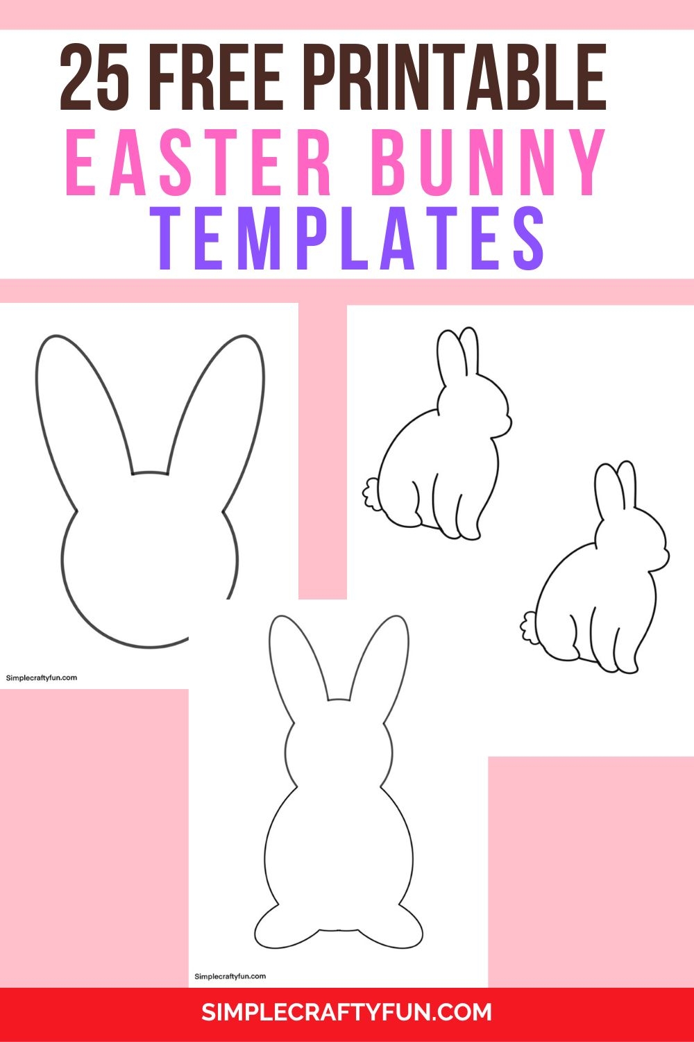 25 Free Printable Easter Bunny Template  25 Free Printable Easter Bunny Template