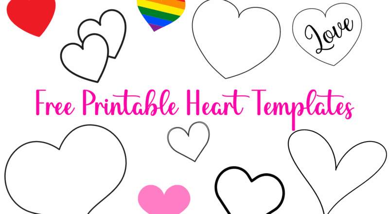 25 FREE Printable Heart Templates Small To Large Sizes Cassie Smallwood