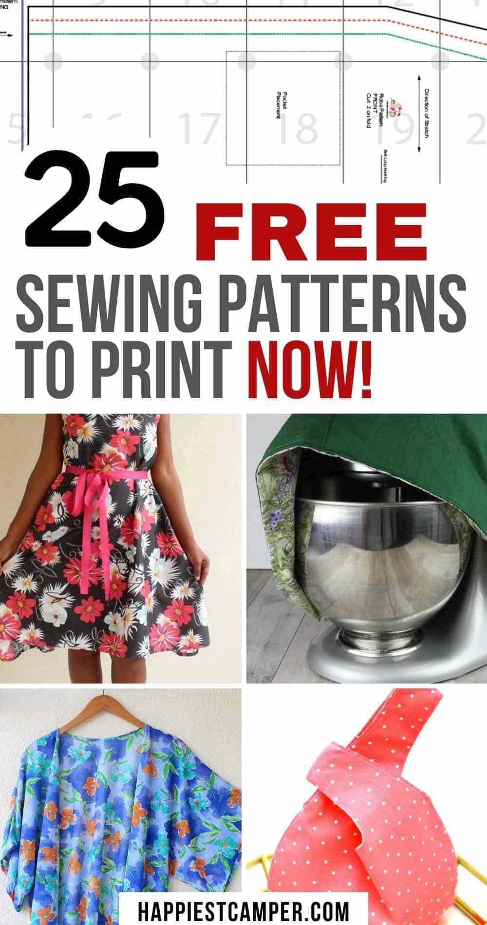 free printable sewing templates