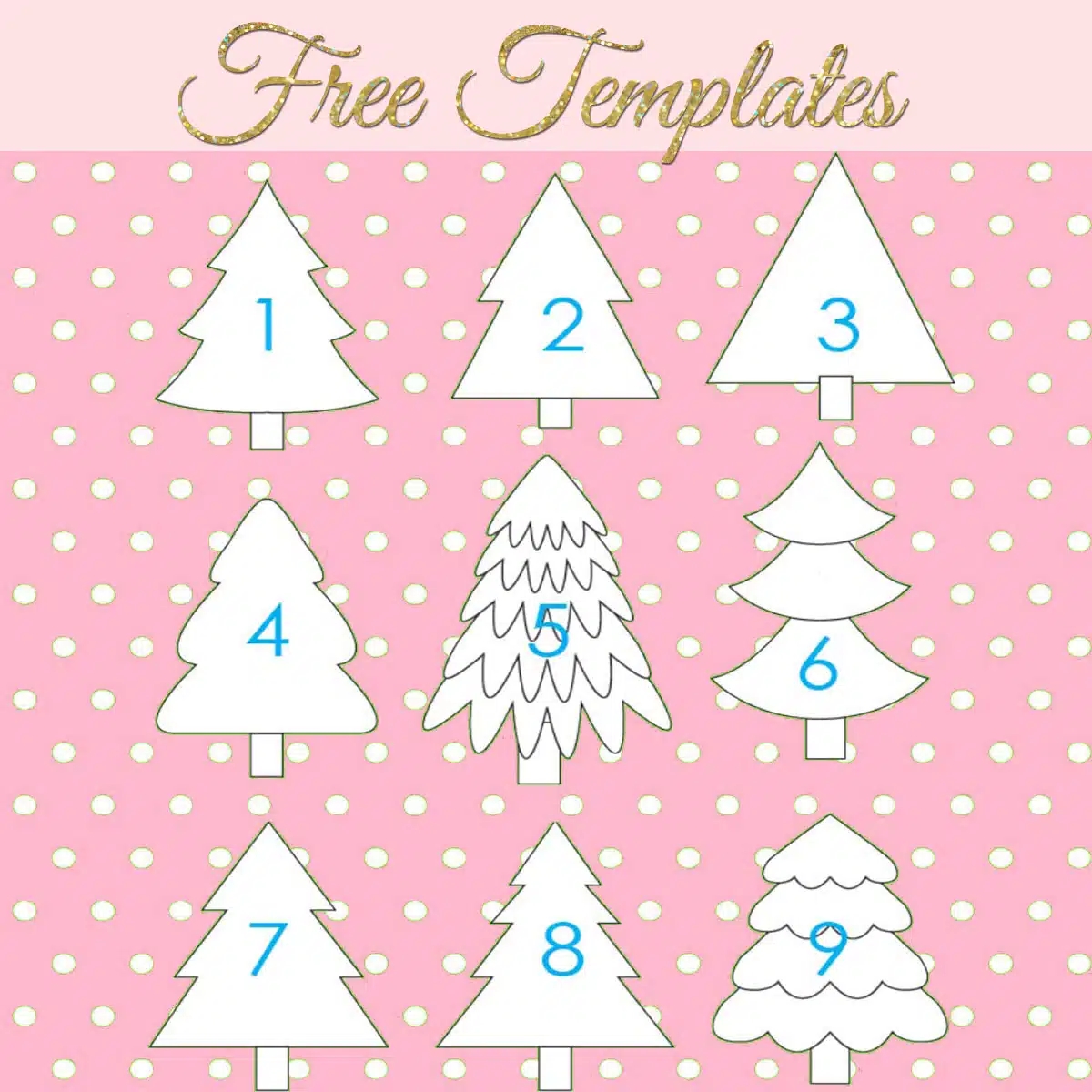free xmas tree template printable