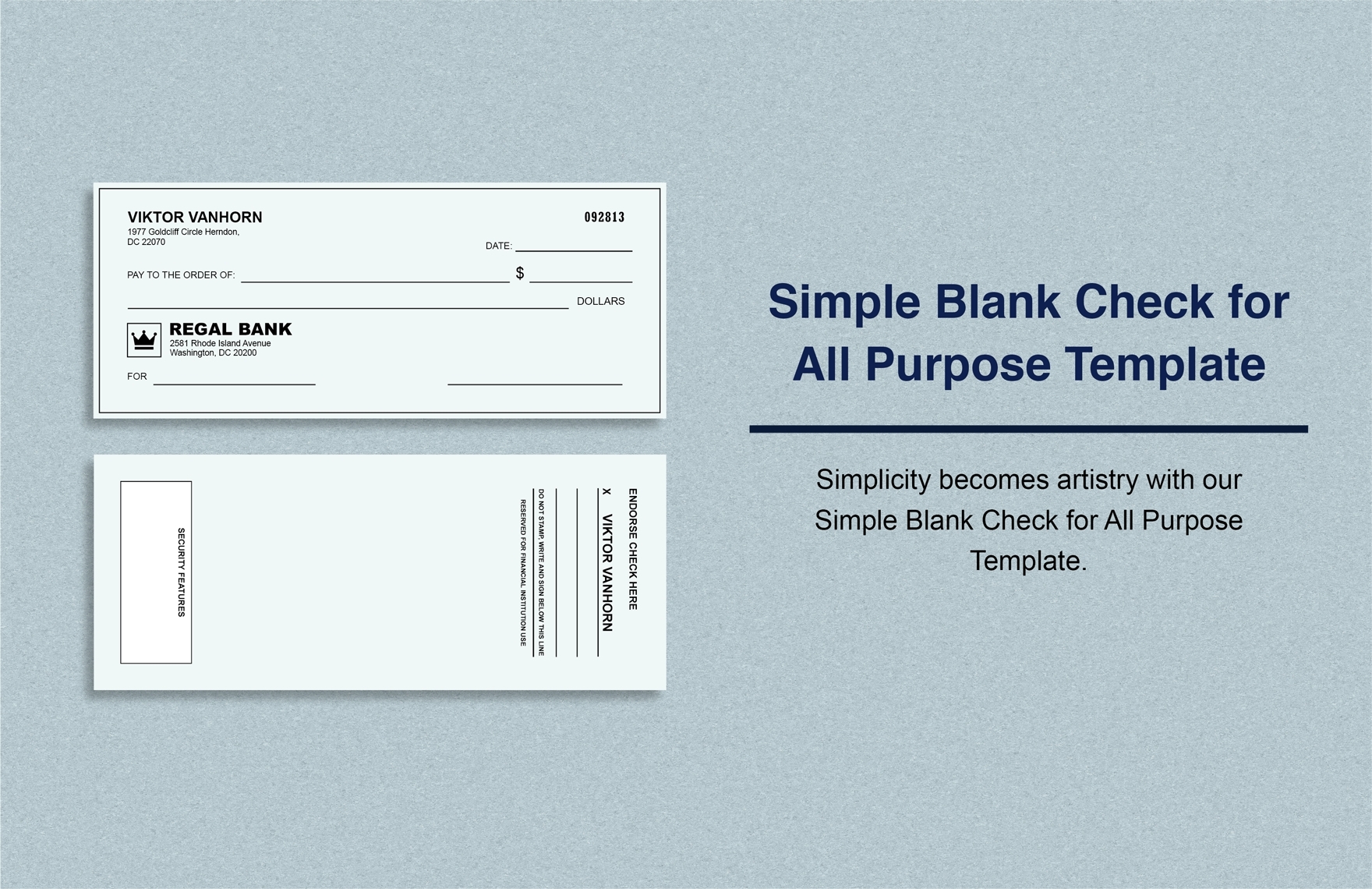 28 Blank Check Template DOC PSD PDF Vector Formats