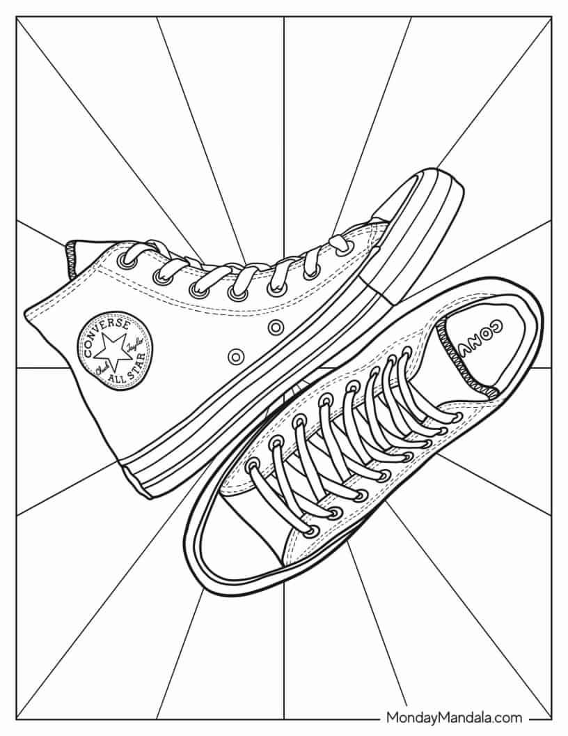 30 Shoe Coloring Pages Free PDF Printables  30 Shoe Coloring Pages Free PDF Printables