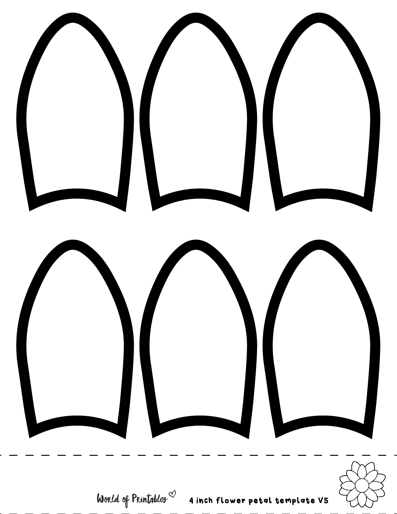 flower petal printable template flower petal printable template