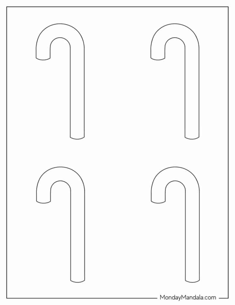 44 Candy Cane Templates Free PDF Printables 