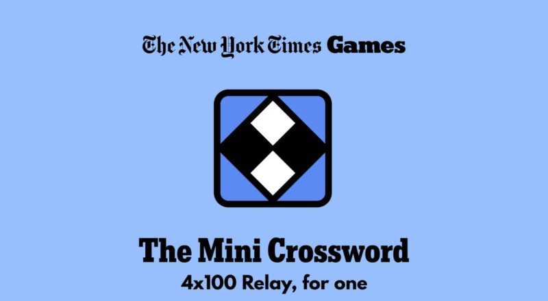4x100 Relay For One Crossword Answer Clues NYT Quick
