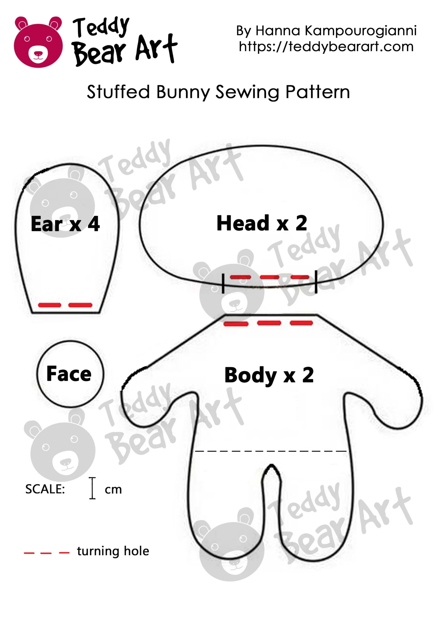 5 Easy Stuffed Animal Sewing Patterns With Free Templates Teddy Bear Art