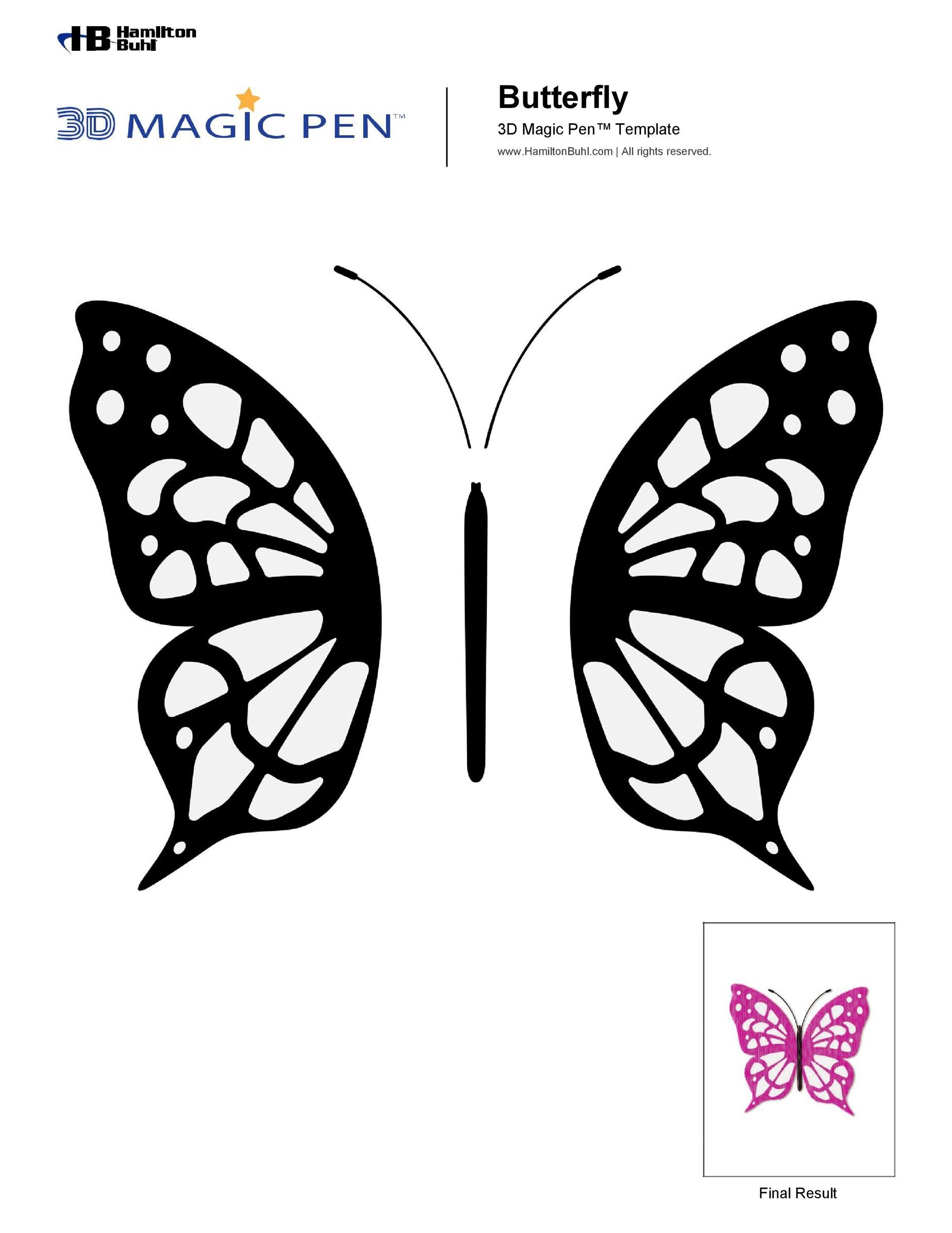 free butterfly template printable