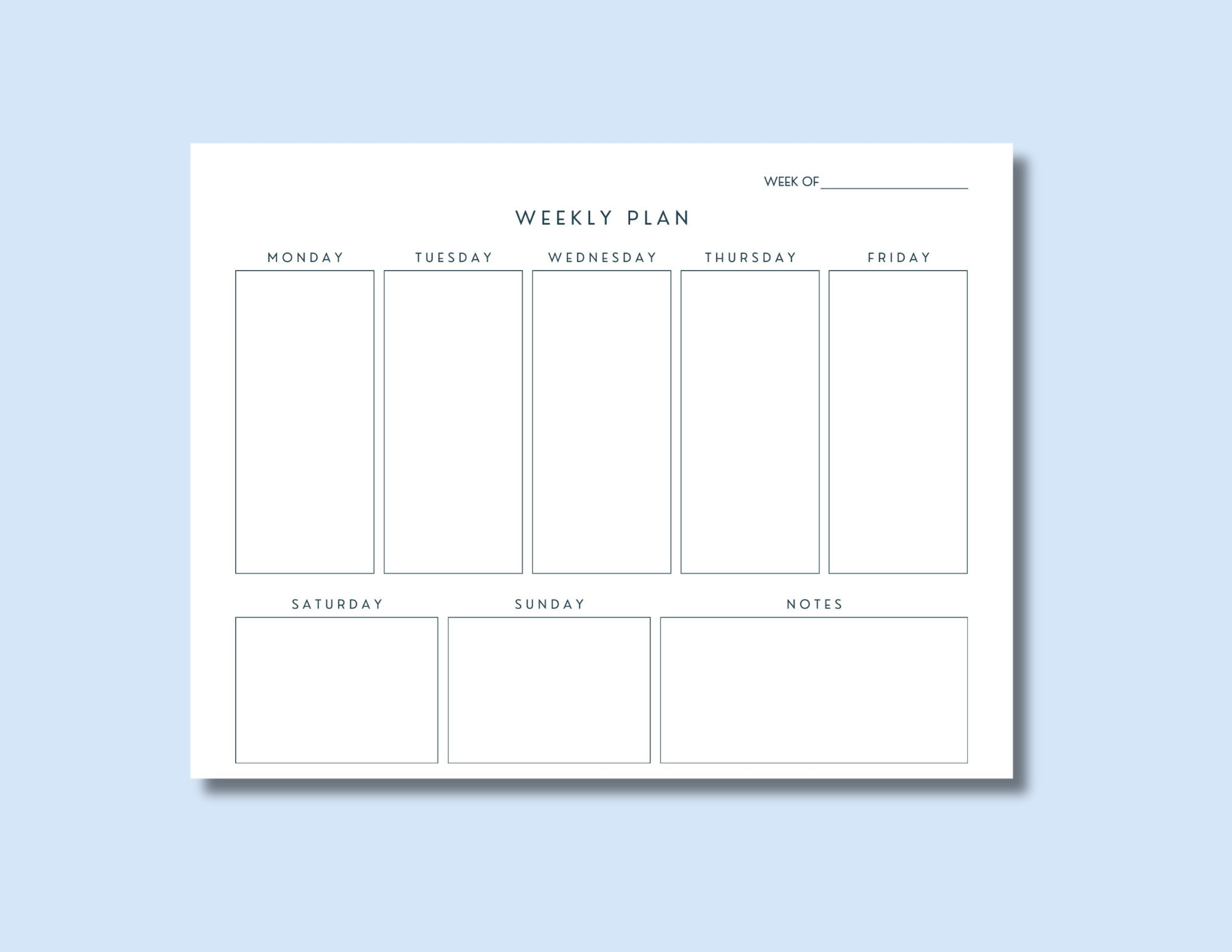 5x8 Planner Printables Etsy