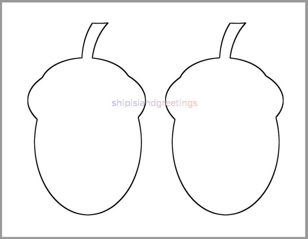 acorn template printable