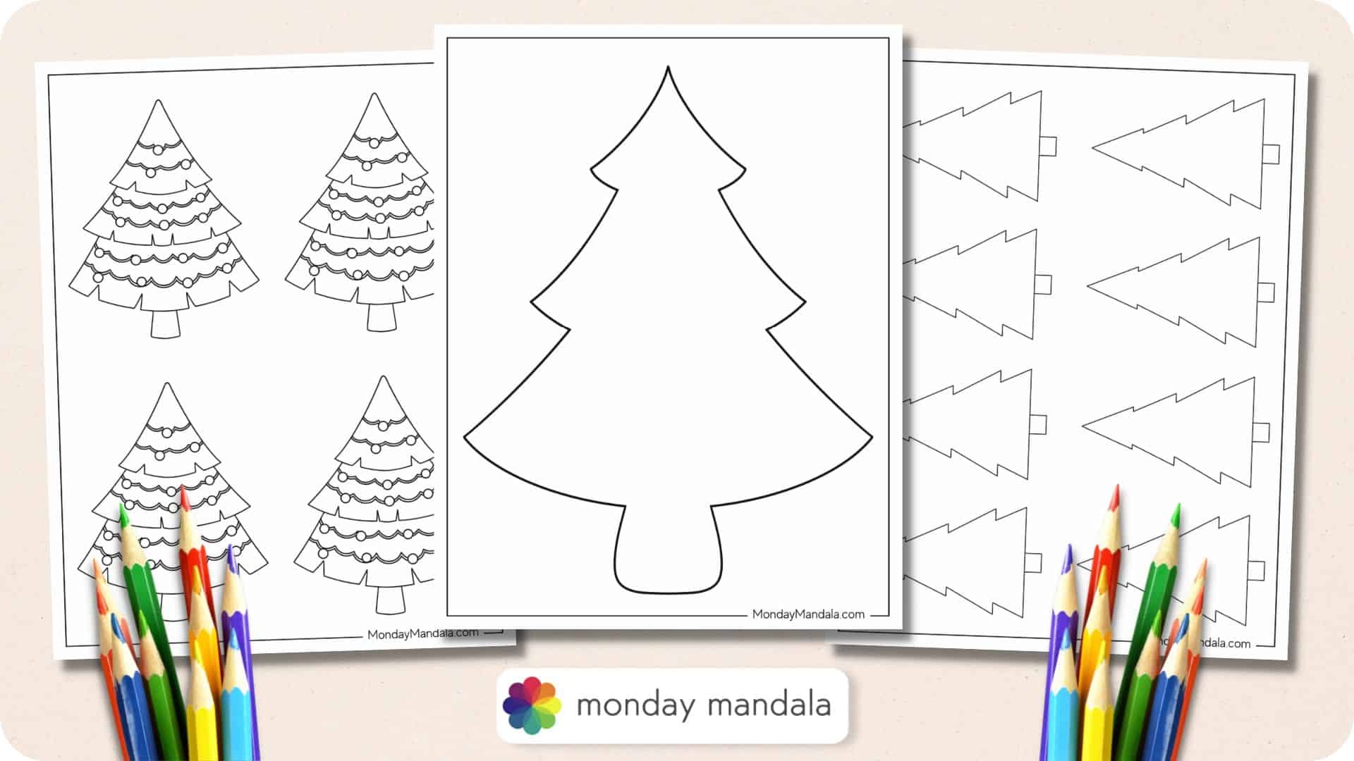 xmas tree templates printable