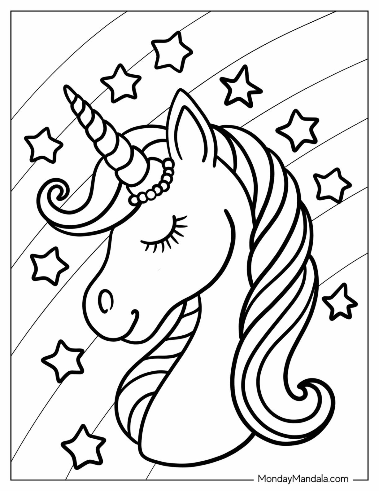 printable unicorn template