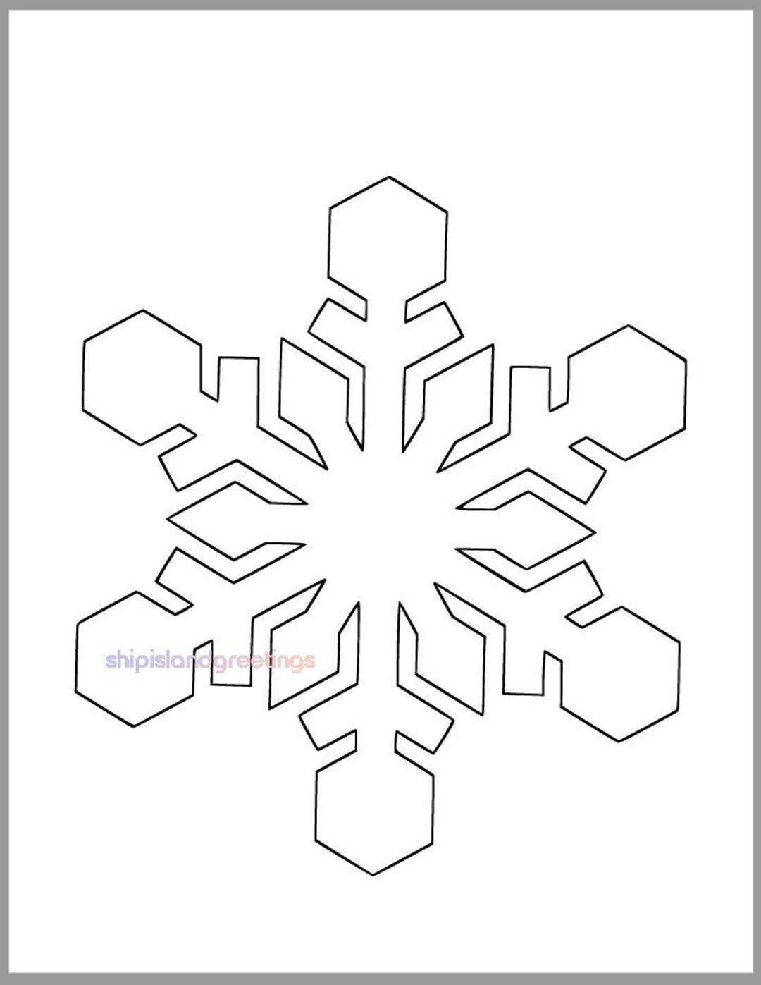 8 Inch Snowflake Template printable Snowflake winter Crafts christmas Decor holiday Party classroom Decor kids Crafts diy Snowflake Cutout Etsy 8 Inch Snowflake Template printable Snowflake winter Crafts christmas Decor holiday Party classroom Decor kids Crafts diy Snowflake Cutout Etsy