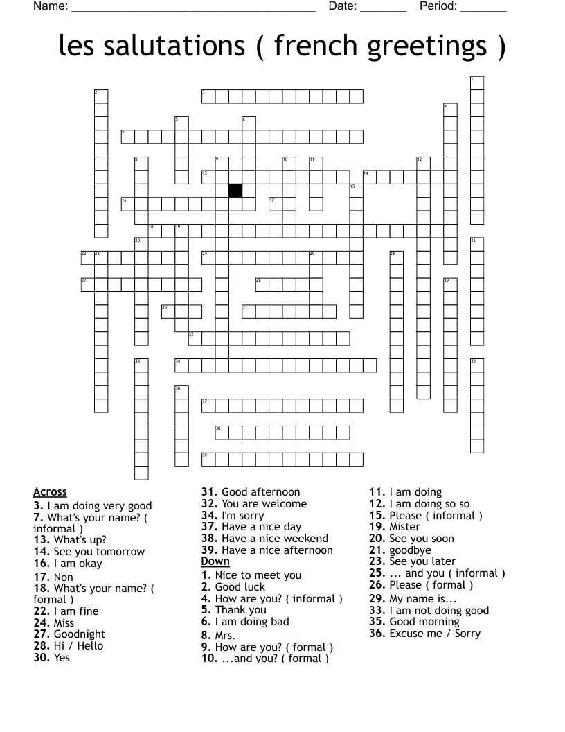 8 Letters French For earth NYT Mini Crossword Puzzle Clue Answer And Hints French For Friend Crossword Clue 3 Letters