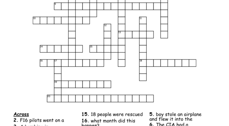 9 11 Attack Crossword WordMint