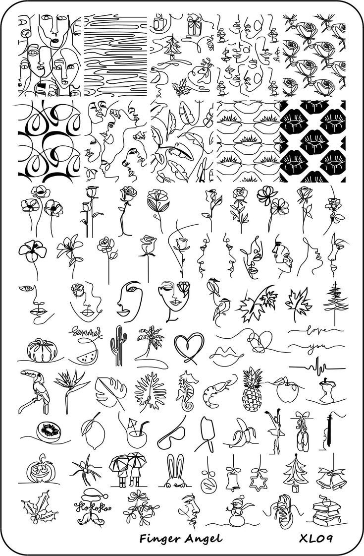 9 5X15 Abstract Woman Face Nail Stamping Plates Image Painting Nail Art Stencil Template Nail Nail Art Stamping Plates Nail Stamping Plates Nail Art Stencils